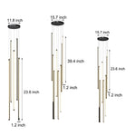 Modern Spiral Multi Strip Chandelier For Staircases