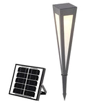 LumaPath Square RGB Solar Pathway Light with Conical Base for Modern Landscapes