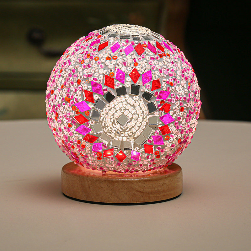 Stained Glass Table Lamp Mosaic Led Lamp