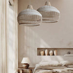 Natural Wicker Island Hanging Light