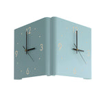 Square Metal Silent Backlit Led Corner Wall Clock Modern Wall Decor