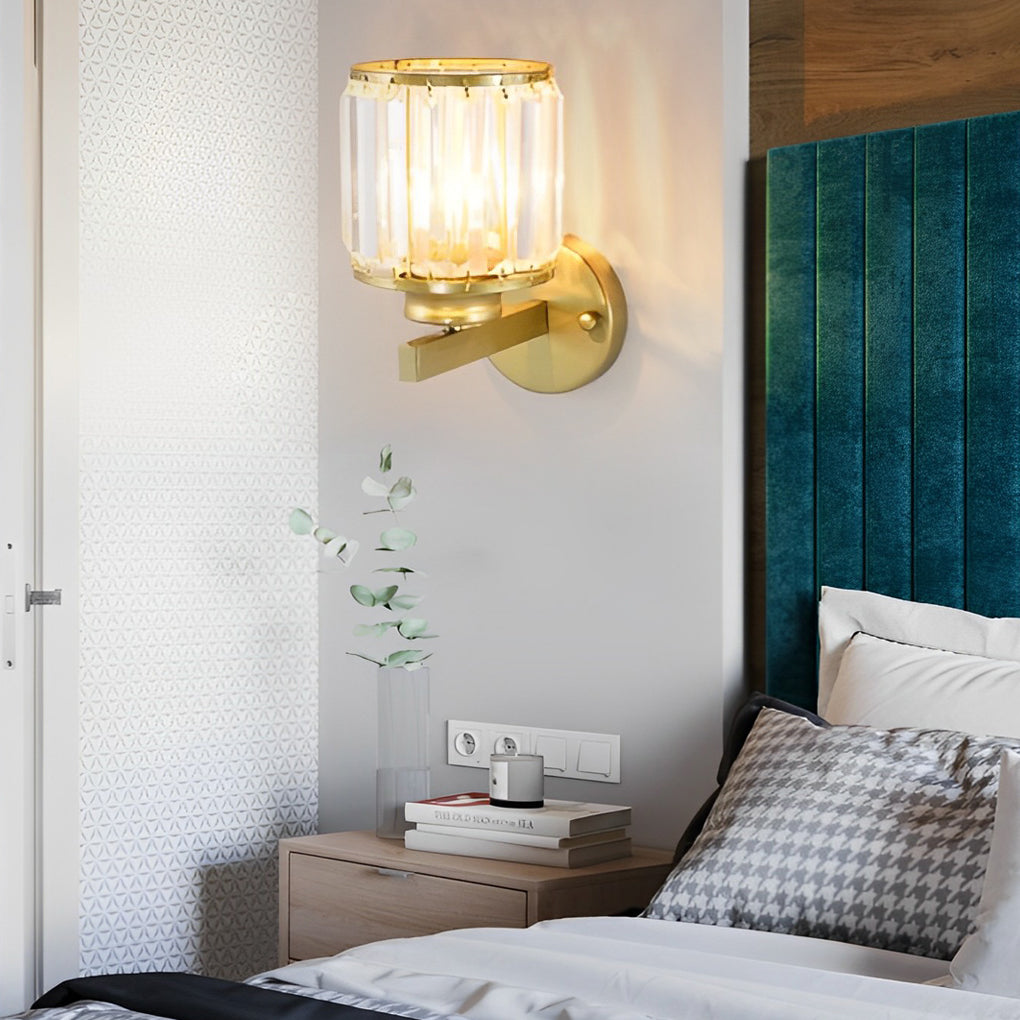 Round Crystal Glass Postmodern Wall Lamp Li002139
