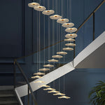 Lotus Leaves Led Staircase Chandelier Ha093921