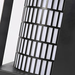 Lattice Cylinder LED Outdoor Lantern in Black, IP65 Waterproof