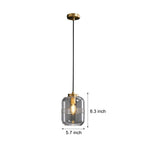 Semi Threaded Glass Modern Pendant Lights Li002703