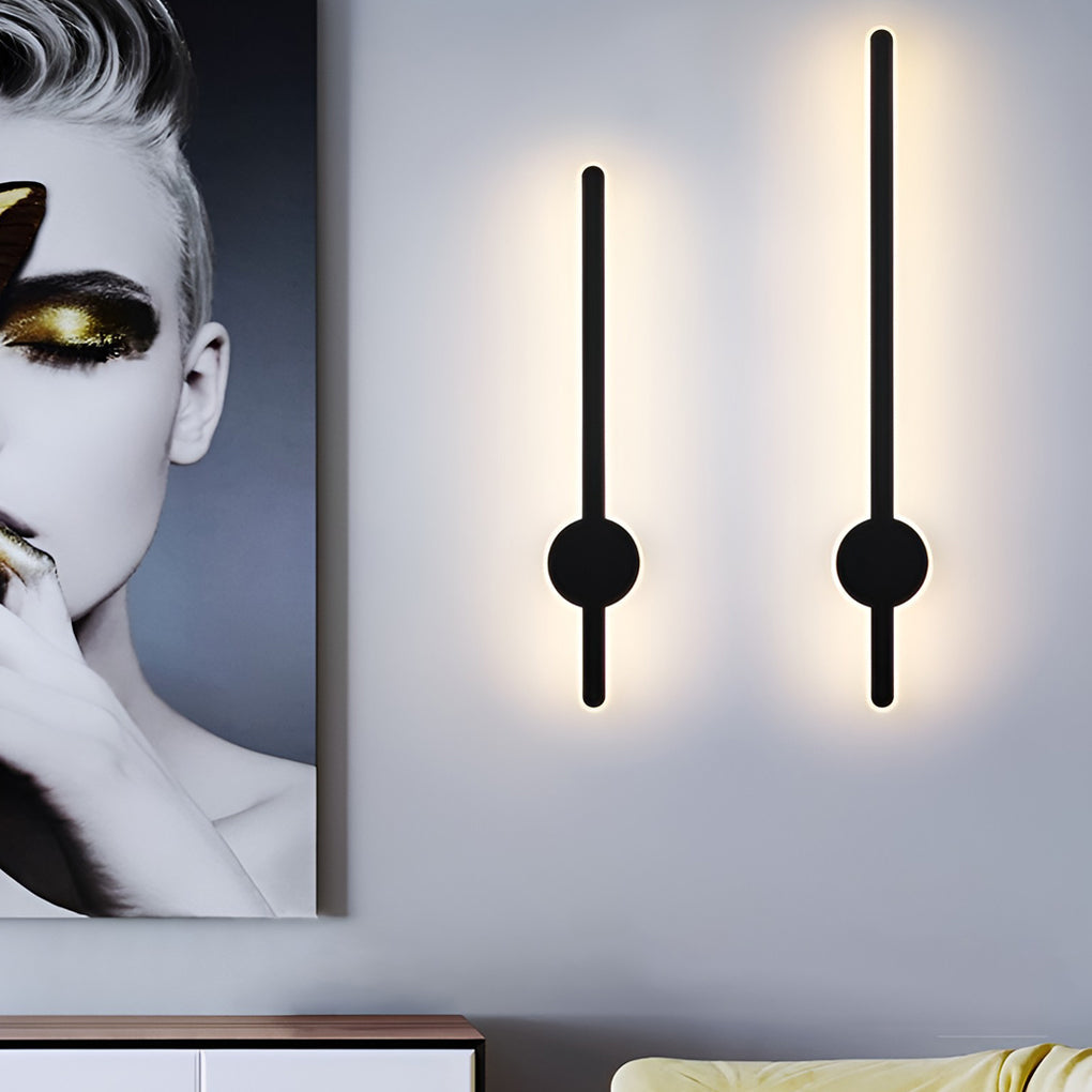 Modern LED Wall Sconce with Black, Gold, or White Hardware