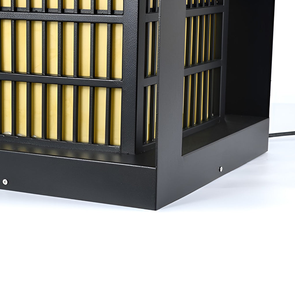 Industrial Cuboid LED Pathway Lantern for Modern Outdoor Spaces