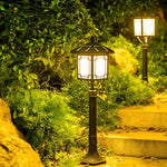 Solar LED Post Light with 3-Step Dimming, Die-Cast Aluminum Outdoor Lamp