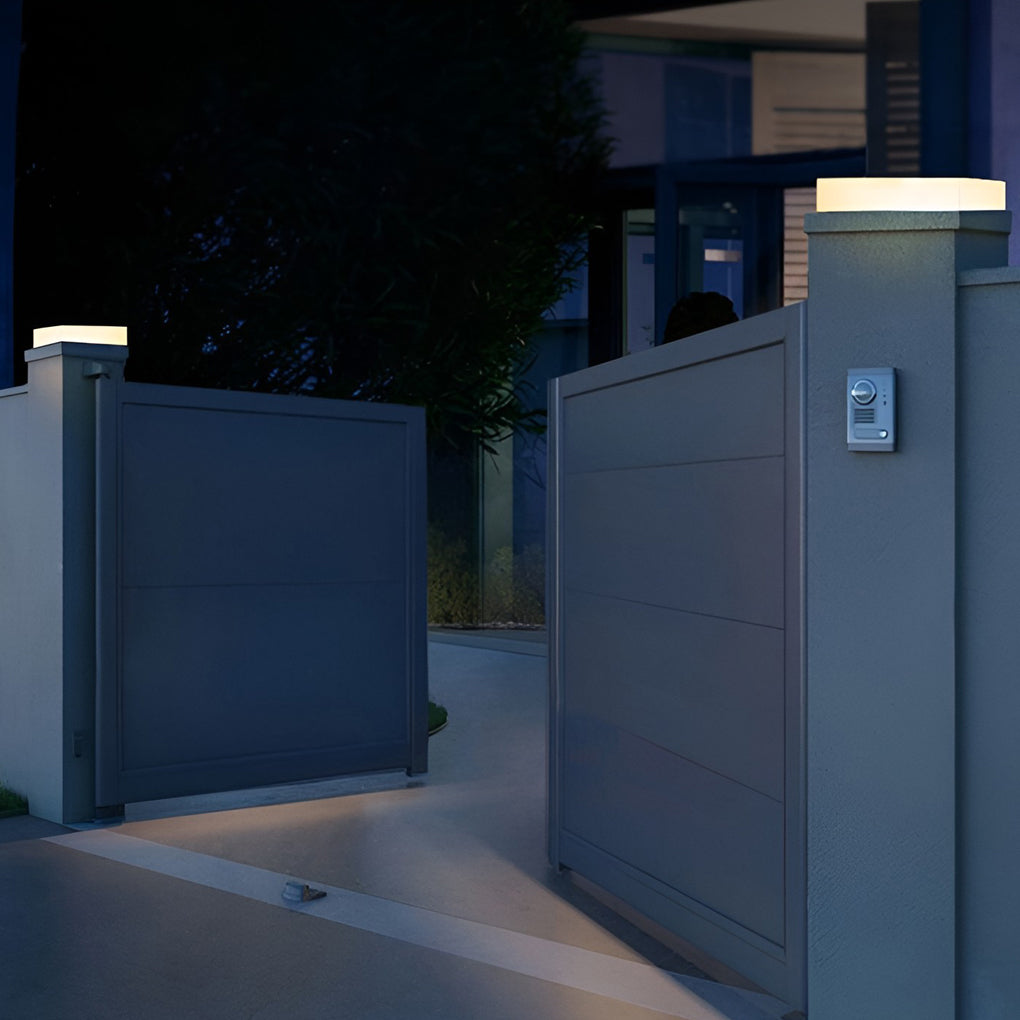 Waterproof Led Outdoor Ground Lawn Deck Recessed Solar Disk Lights Landscape Lighting