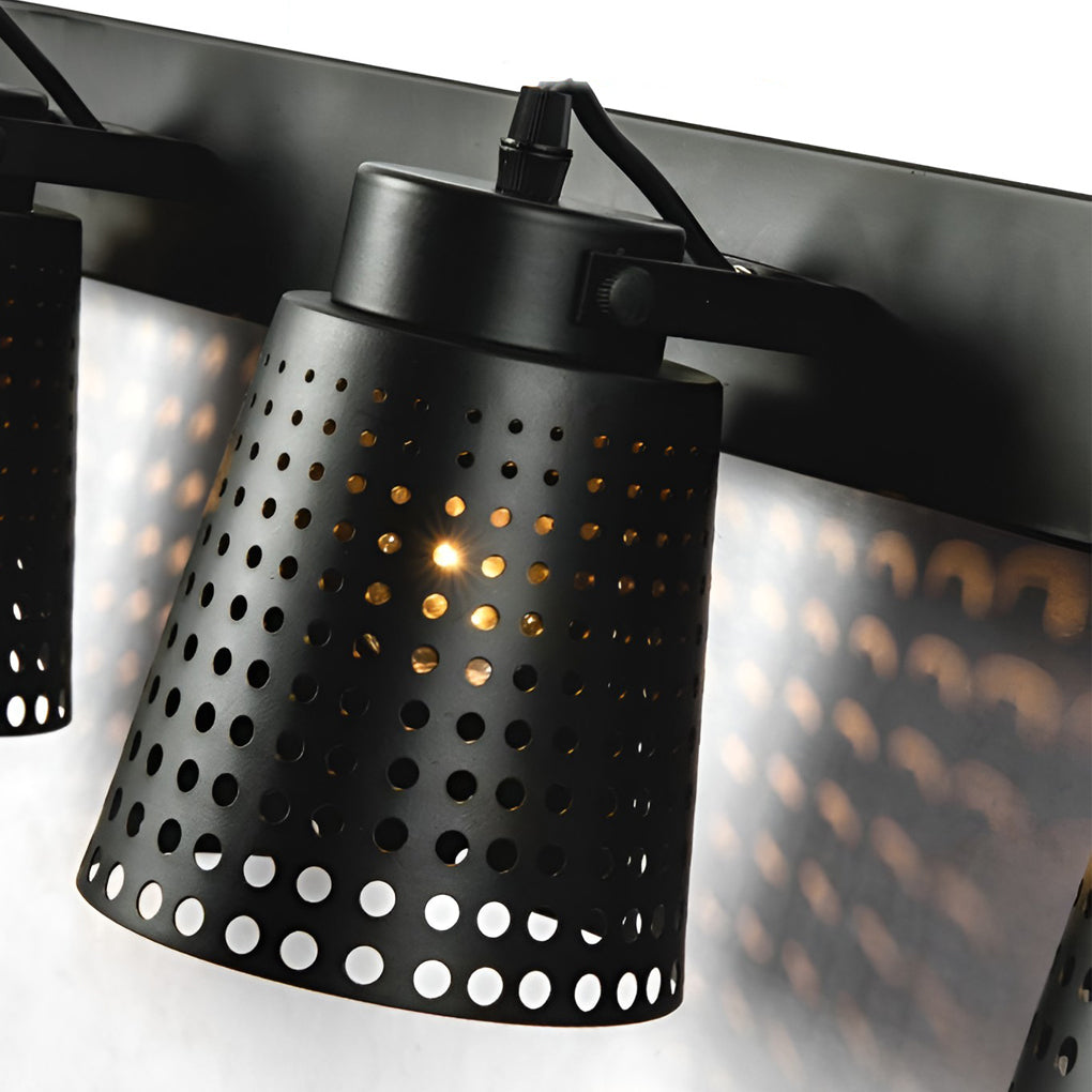 Retro Iron Hollow Adjustable Plug In Wall Sconce