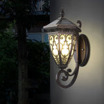 Vintage Flower Pattern Solar Wall Lamp Ha083745