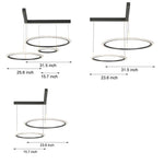 2 3 Circles Rings Three Step Dimming Minimalist Modern Ceiling Light Fixture