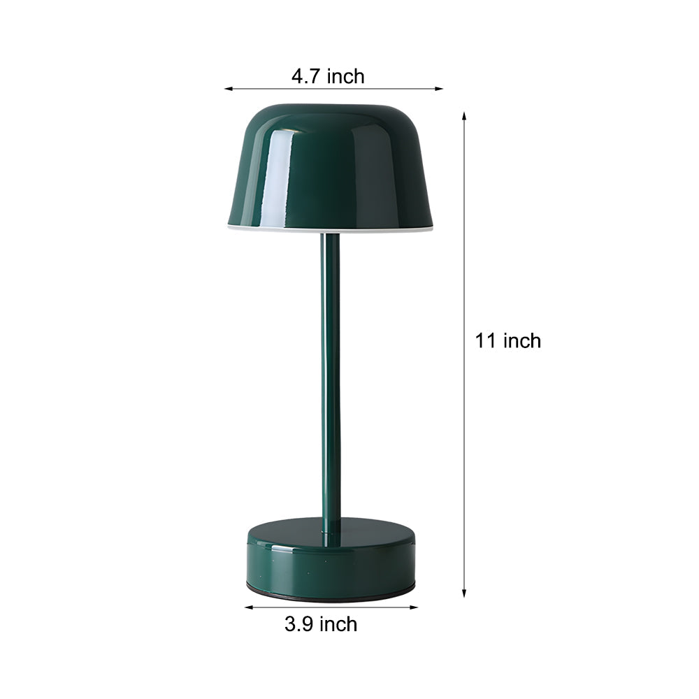 Tunable Metal Finish Table Lamp In Hat Style