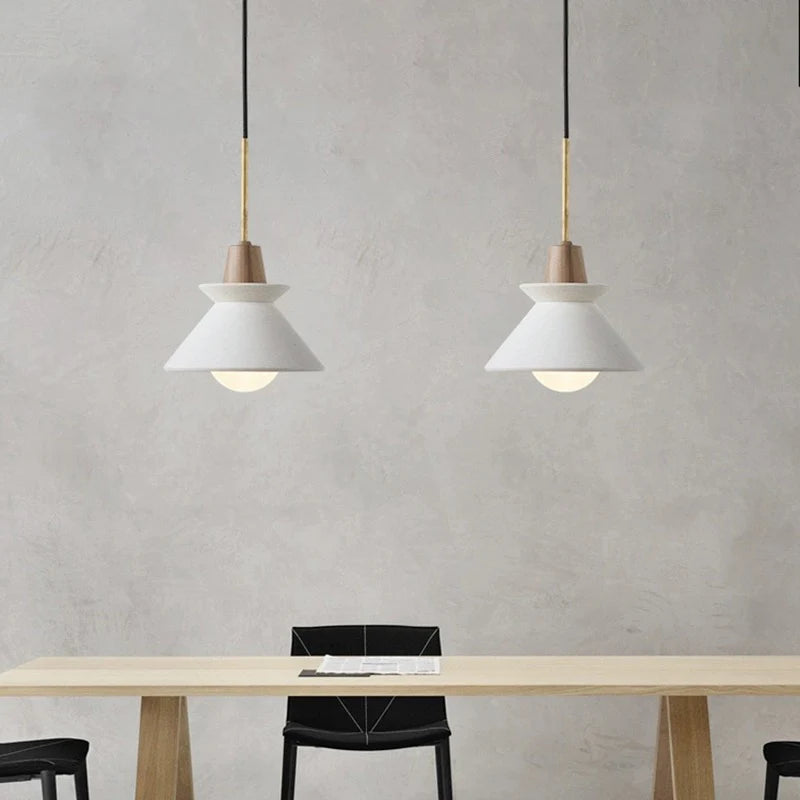 Scandinavian Concrete Cone Hanging Light