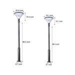 1 Light Black Outdoor Led Solar Lamp Post And Pole Street Light