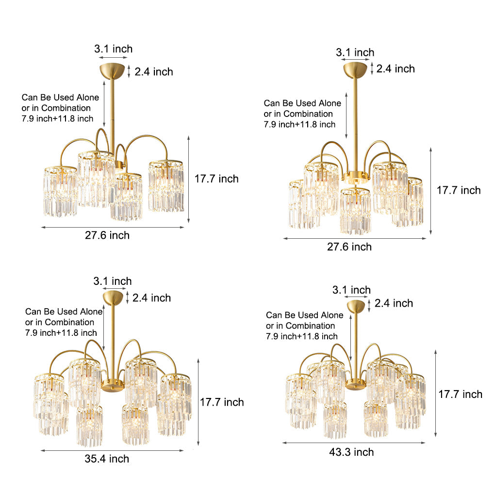 Crystal Shade Luxury Modern Chandelier Ha098708