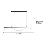 Linear Wave Design Led 1 Light Island Light 47 L
