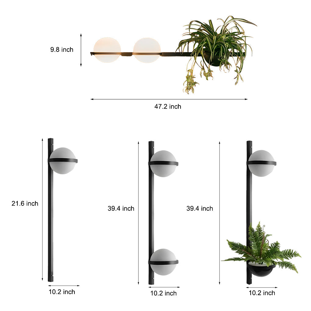 Flowerpot Ball Outdoor Wall Light Ha092939
