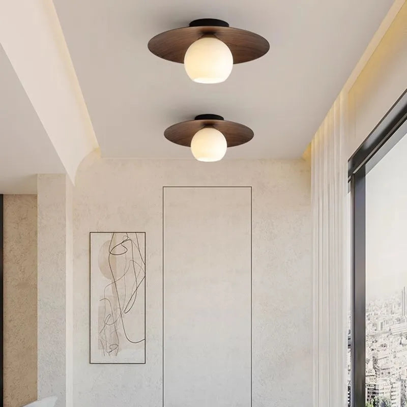 Minimalist Natural Timber Ceiling Lamp