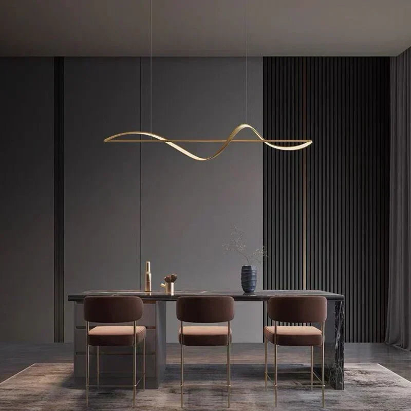 Italian Minimalist Line Restaurant Chandelier