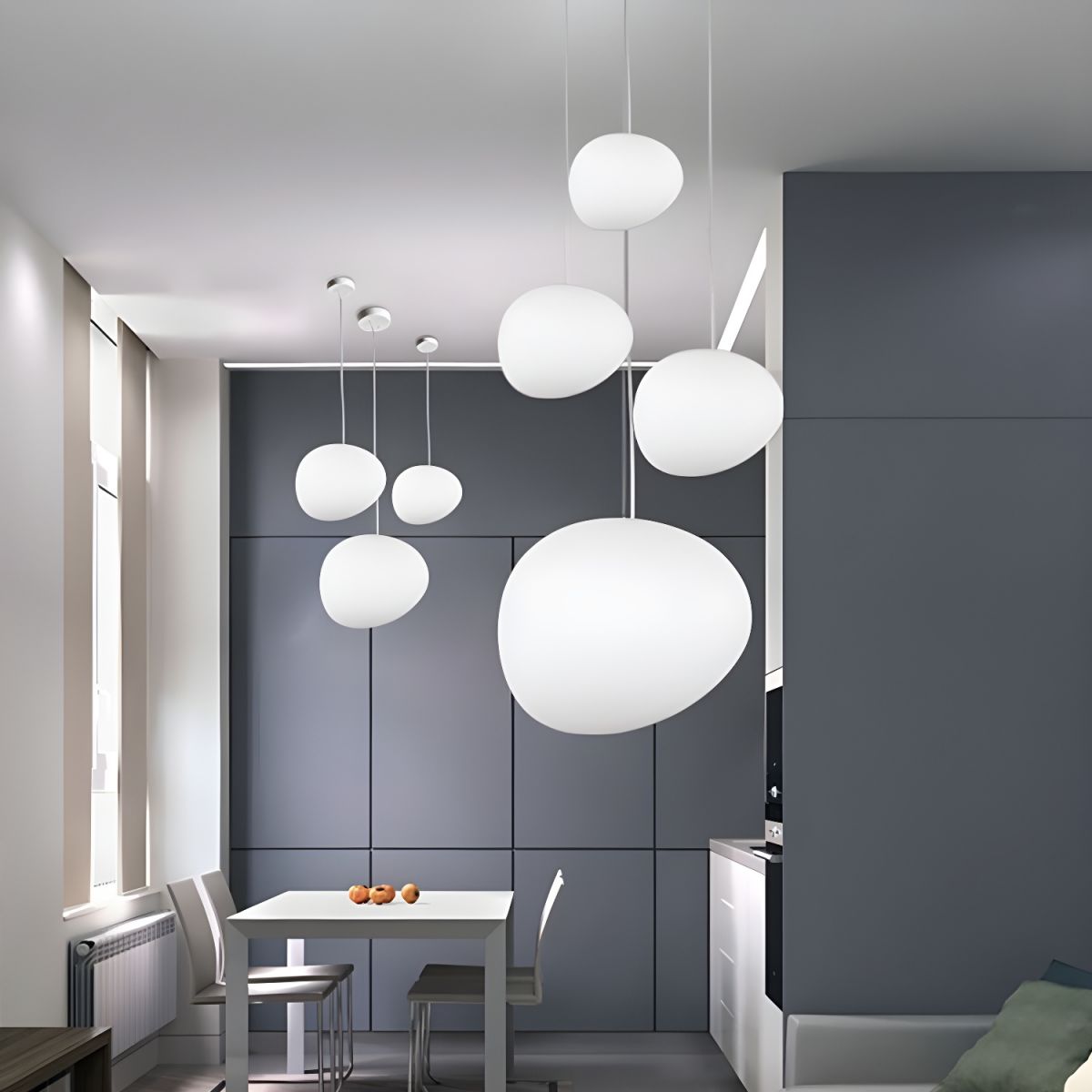 Nordic Living Room Pebble Pendant Lamp