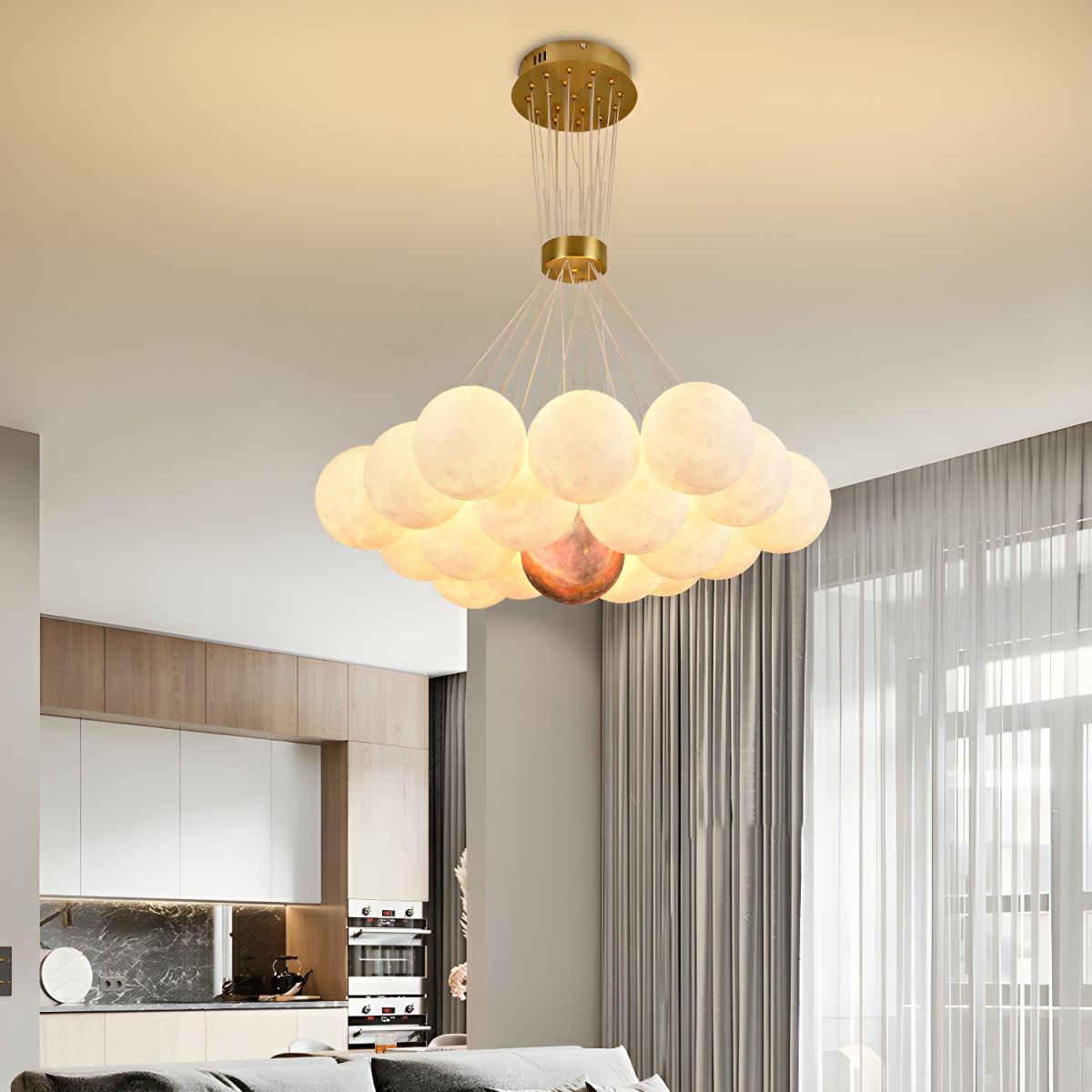 Modern Minimalist Lunar Pendant Lamp
