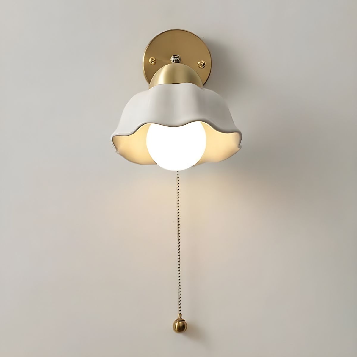 Medieval Ceramic Wall Lamp Japanese Minimalist Bedside Wall Lamp