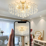 American Style Minimalist Luxury Living Room Modern Retro Crystal Chandelier