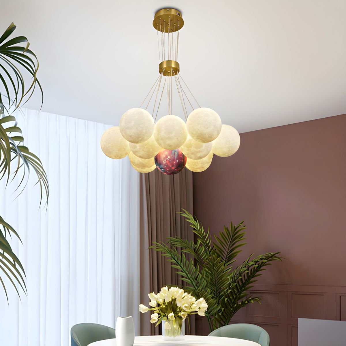 Modern Minimalist Lunar Pendant Lamp