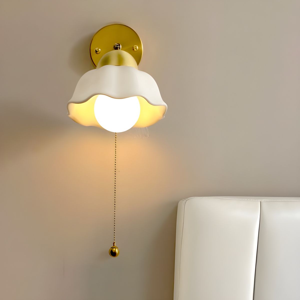 Medieval Ceramic Wall Lamp Japanese Minimalist Bedside Wall Lamp