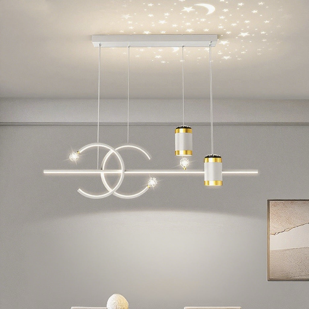 Chandelier Style Table Lamp In The Dining Room