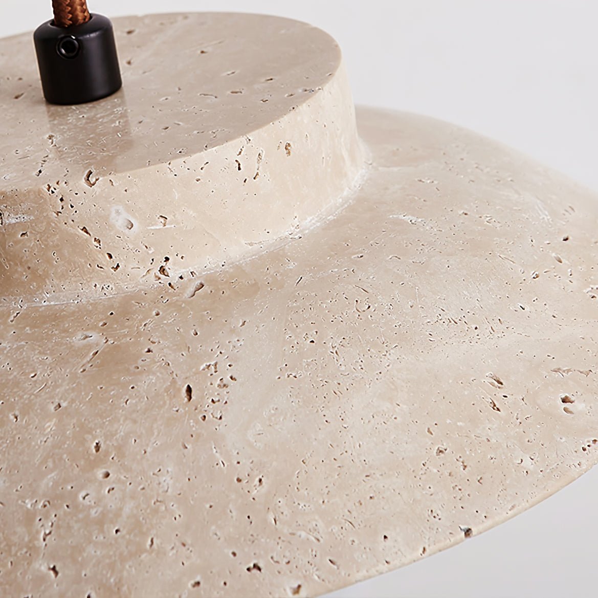 Luneva Pendant Light in Yellow Travertine | Modern Designer Hanging Lamp