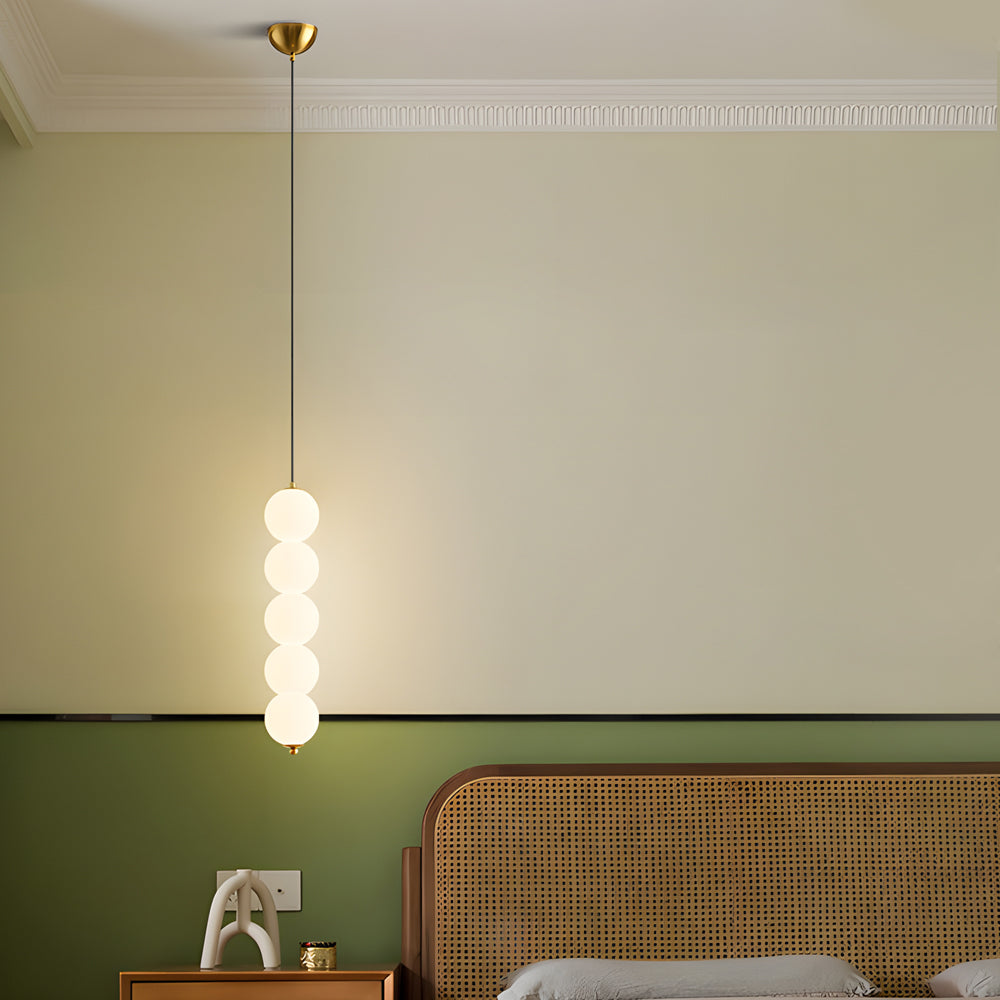 Modern Round String Vertical Balls Pendant Lamp Dimmable Led Chandelier
