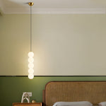 Modern Round String Vertical Balls Pendant Lamp Dimmable Led Chandelier