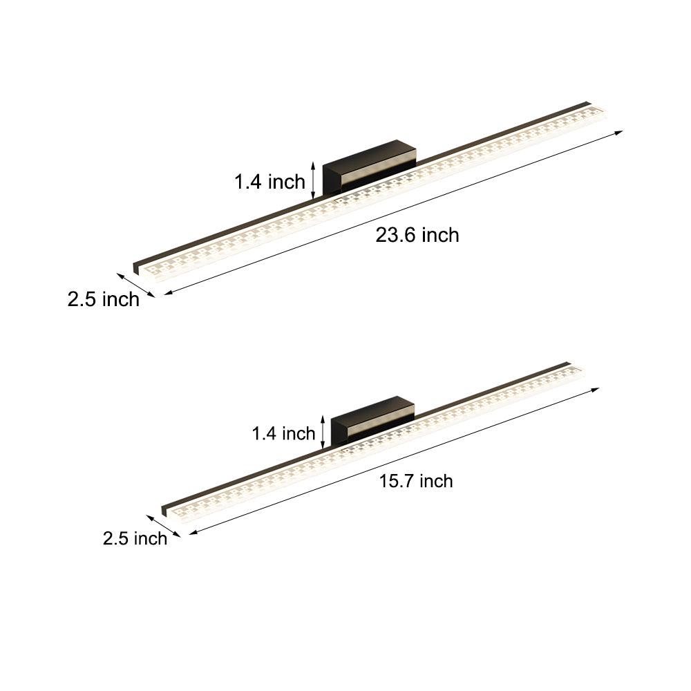 Modern Led Vanity Light Geometric Acrylic Shade 3 Step Dimming