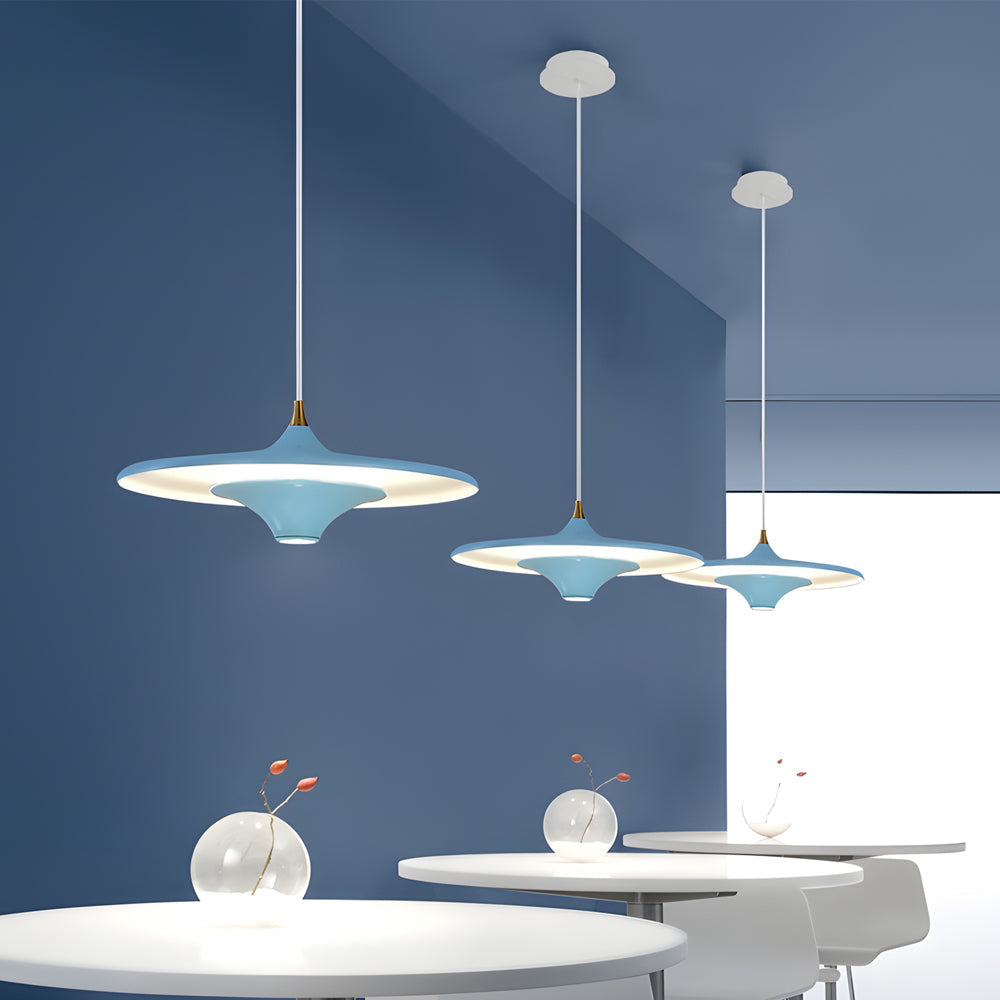 13 8 1 Light Round Ufo Pendant Lights Led Metal Hanging Lighting Small Spaceship Pendant Lamp For Bar