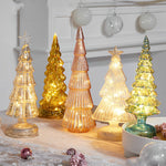 Tower Glass Table Lamp with LED Warm Glow for Modern Interiors