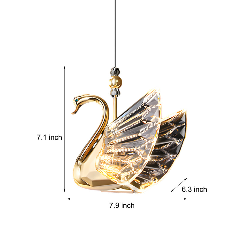 Zinc Alloy Acrylic Swan Creative Led Modern Minimalist Pendant Lights
