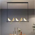 Whimsical Birds Round Pendant Light