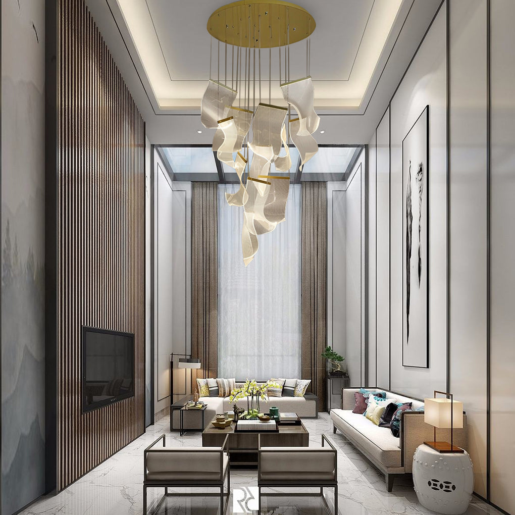 Irregular Curl Led Nordic Chandelier Ha084765