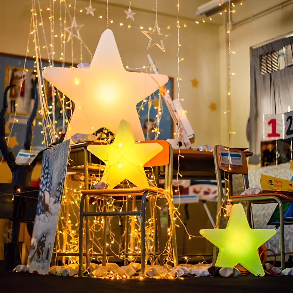 LED Star Ornament Lights – Modern Rechargeable Holiday Decor