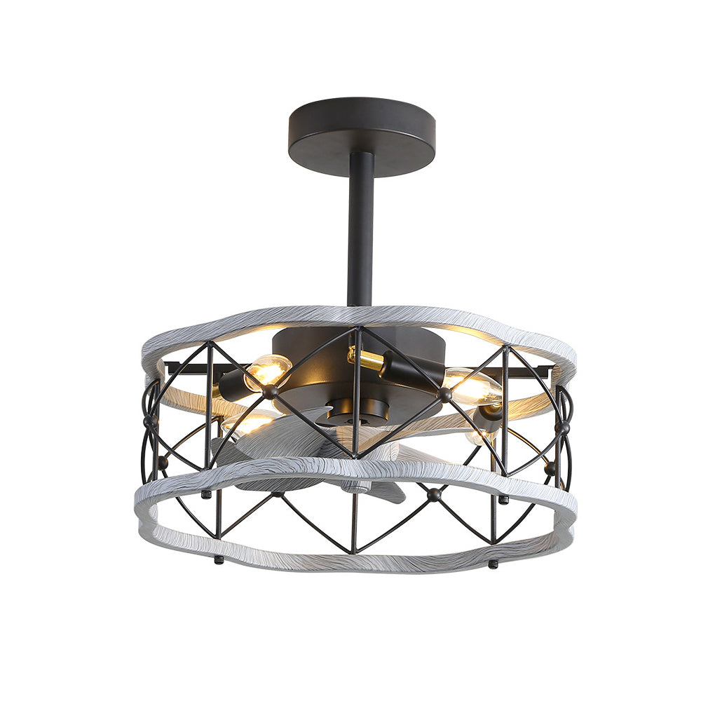 Retro Led Bladeless Ceiling Fans With Remote Ha084443