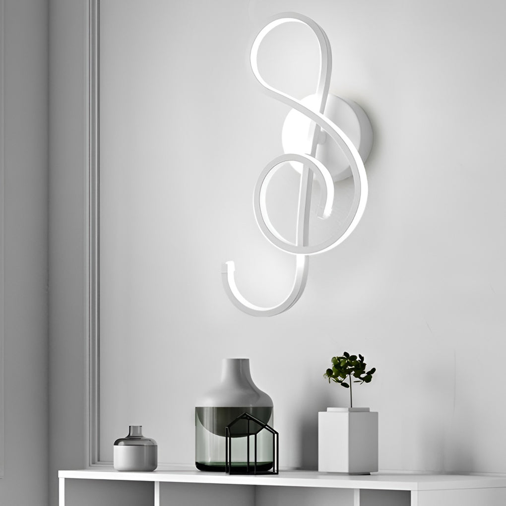Musical Note Shaped Electroplated Wall Sconce