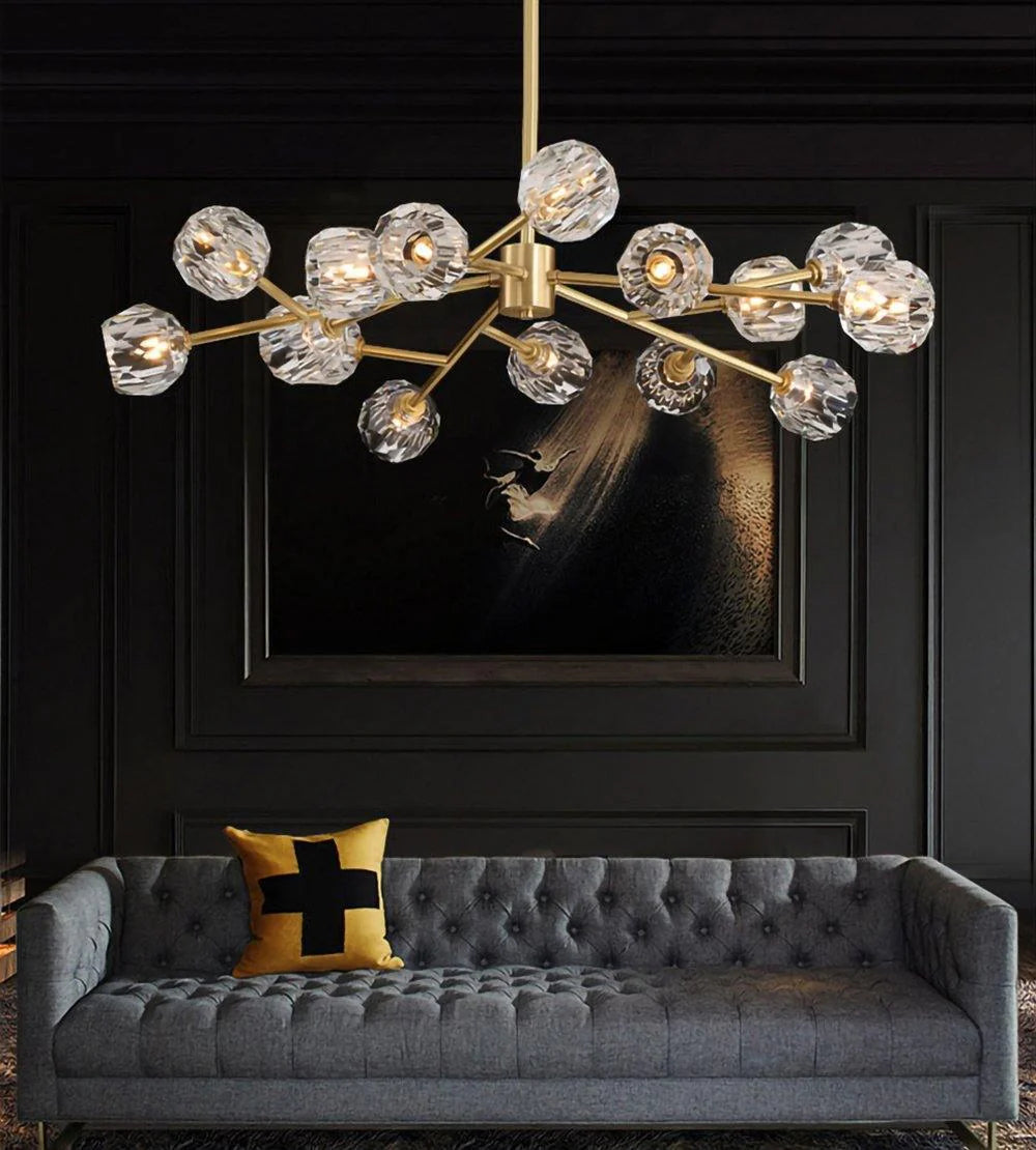 Glass Ball Cascade Chandelier