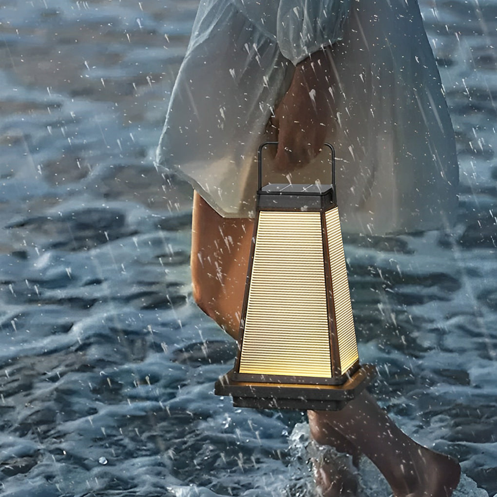 Square Portable Solar Outdoor Lantern Ha085030