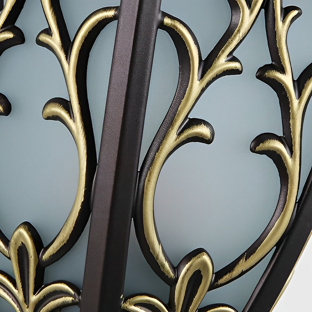 Vintage Flower Pattern Solar Wall Lamp Ha083745