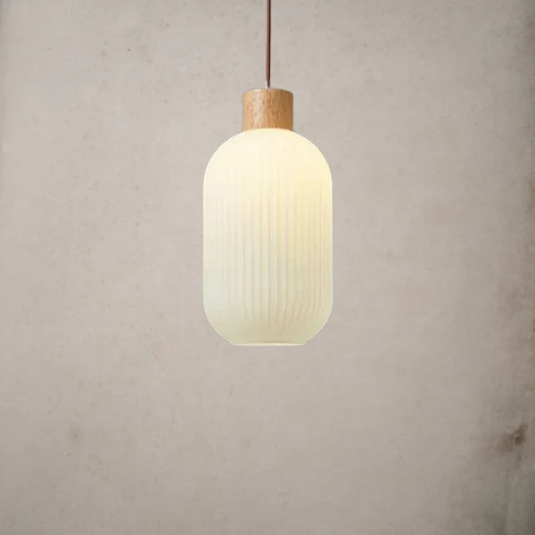 Antique Lantern Style Glass Pendant Lamp