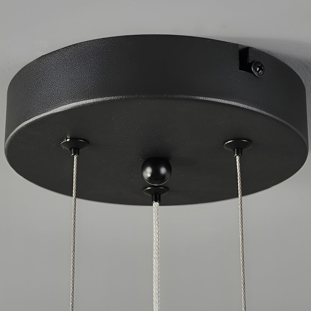 Round Plate Shaped Led Modern Pendant Light