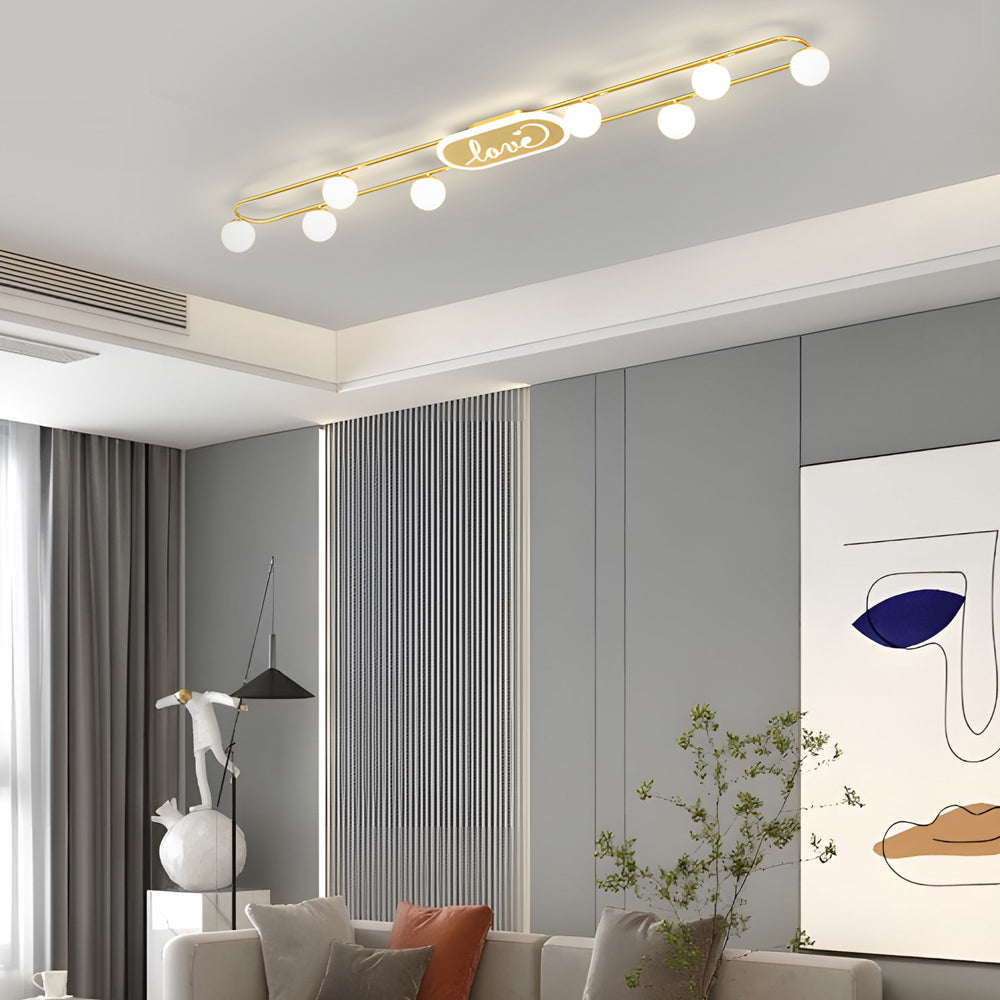 4 6 8 Round Acrylic Balls Three Step Dimming Modern Ceiling Light Fixture