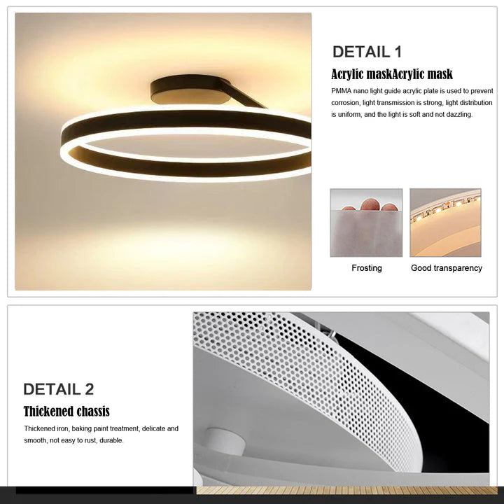 Sleek Round Nordic Ceiling Light